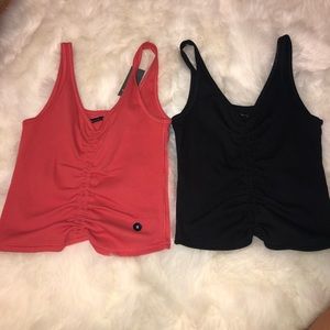 BUNDLE of 2 A&F Ruched Tanks